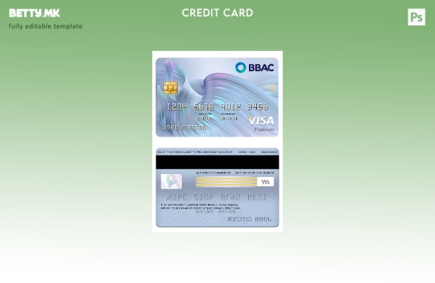 Модерен стил Либан BBAC виза платина картичка шаблон